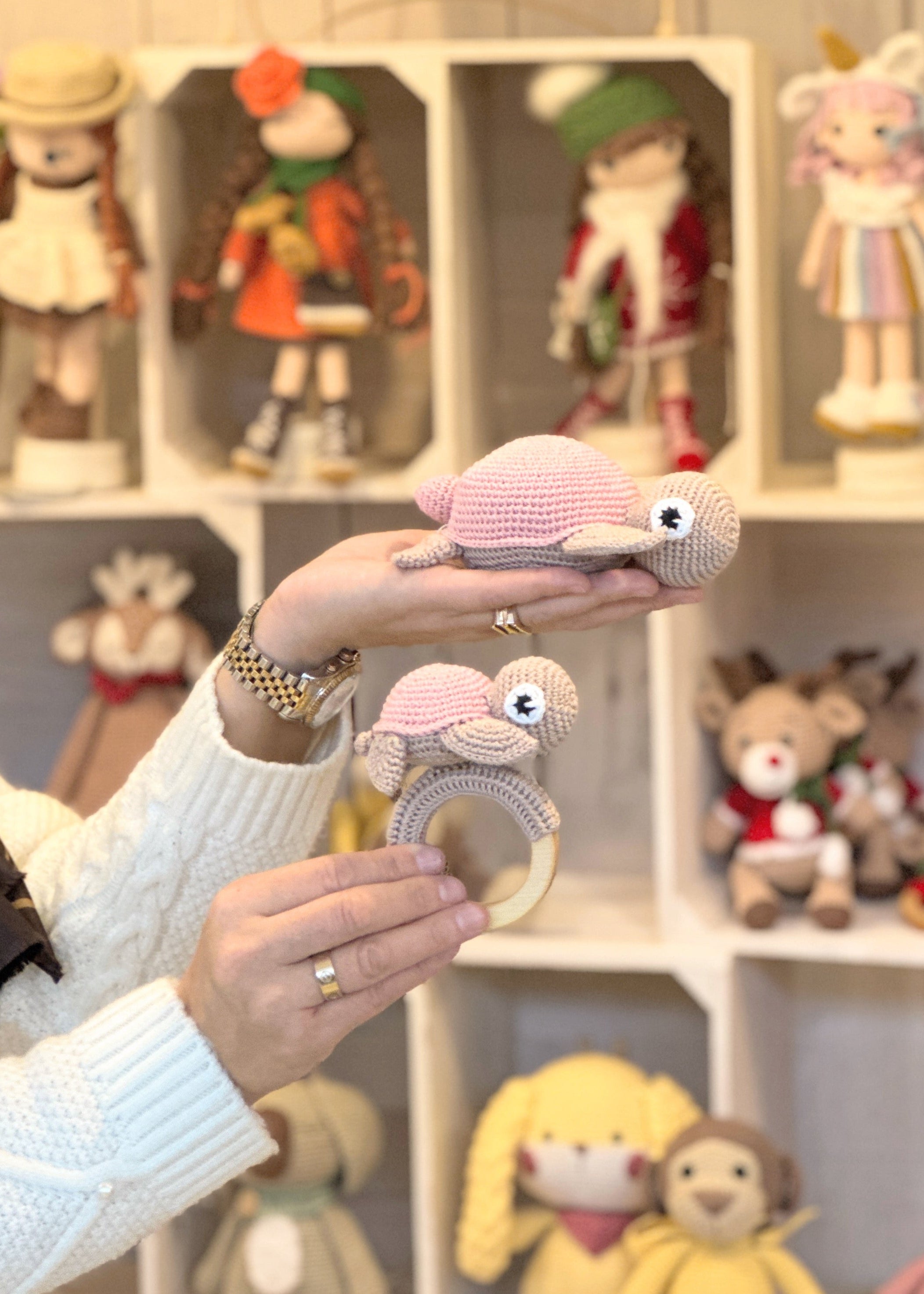 Maya Caretta Caretta Amigurumi Music Box and Rattle Set