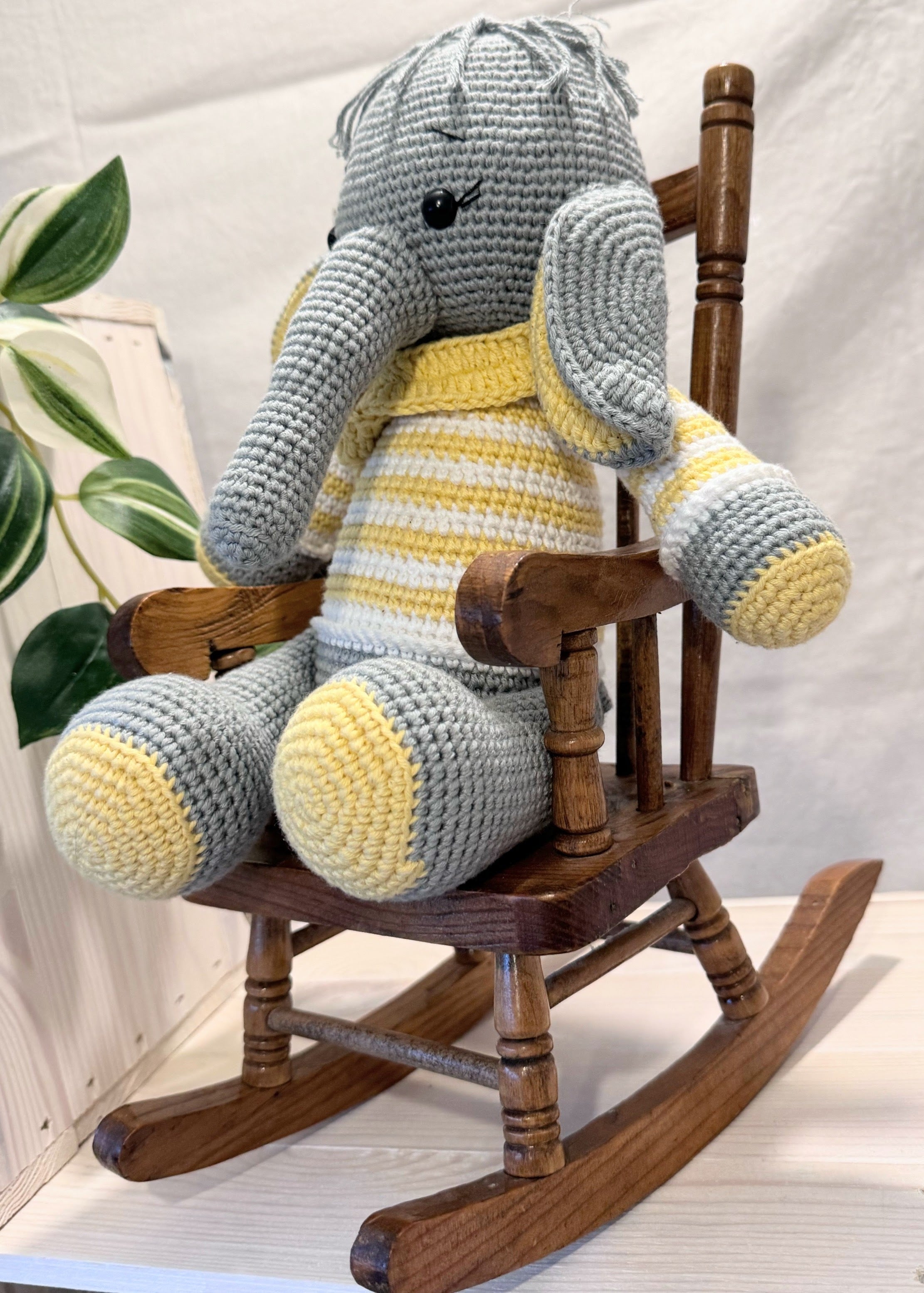 Elvis Elephant Crochet Toy 35cm