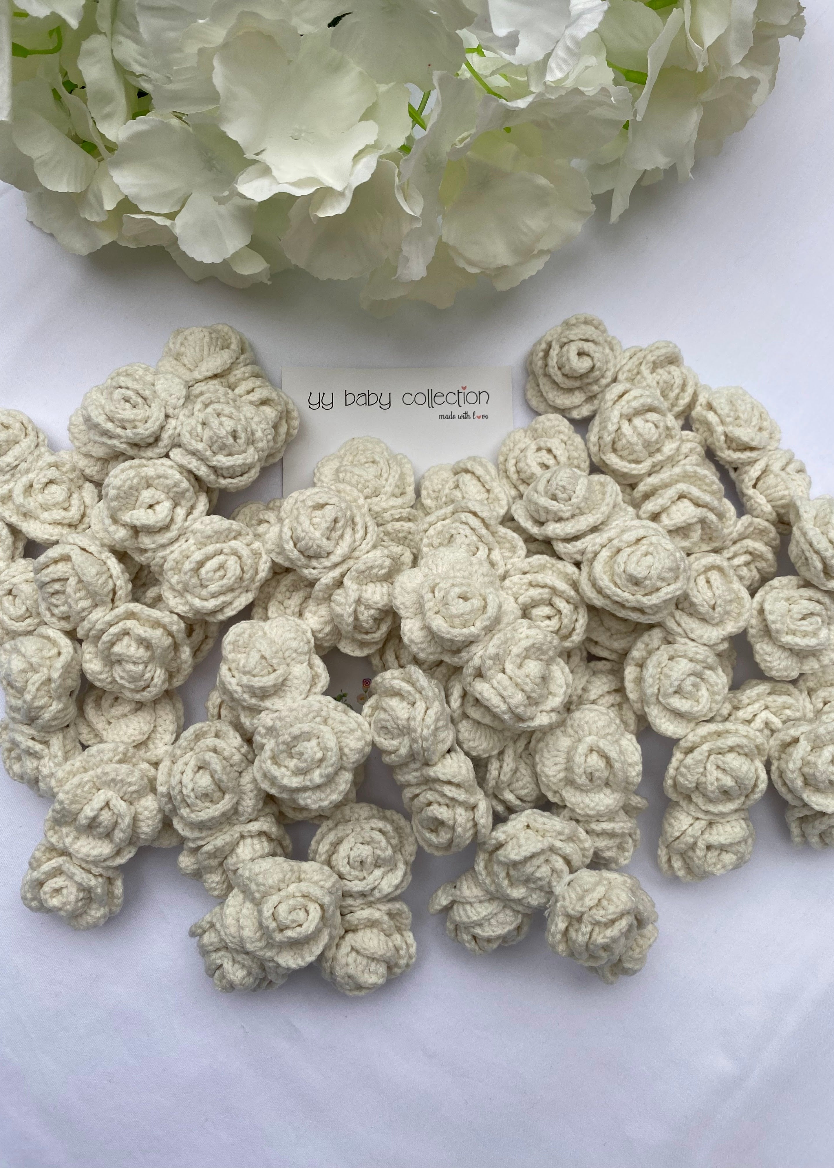 crochet hair clips white